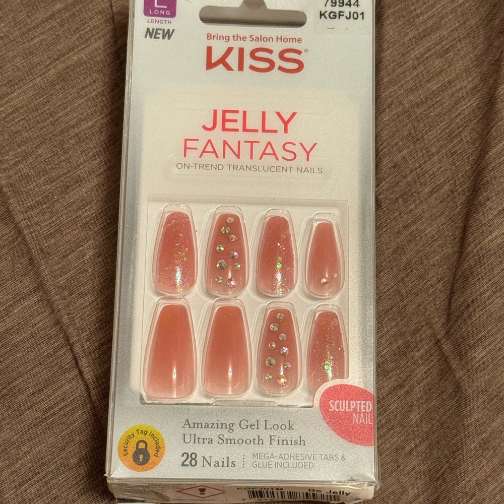 Coral Translucent Press On Nails
